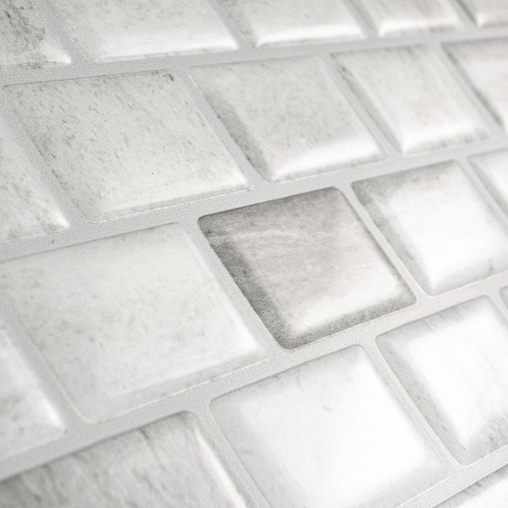 Grey stone mosaic self-adhesive 3D tiles 