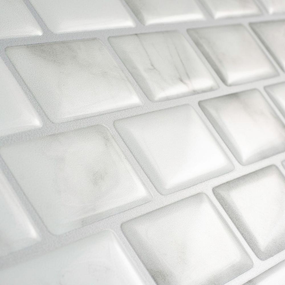 Grey marble mosaic self-adhesive 3D tiles