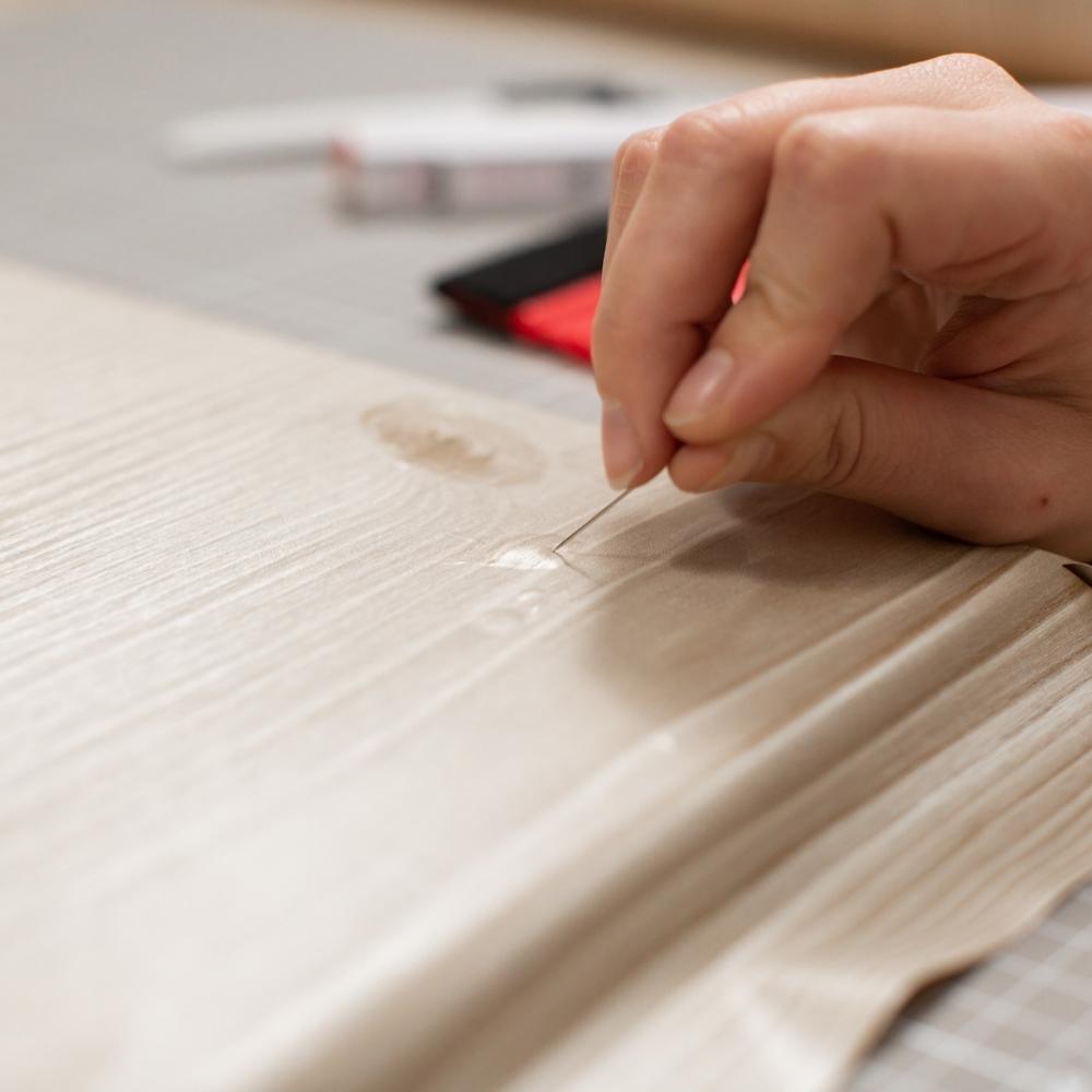 Jura pine adhesive vinyl prick a bubble