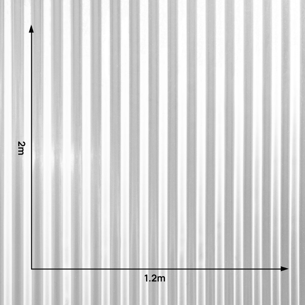 fluted window film measurements