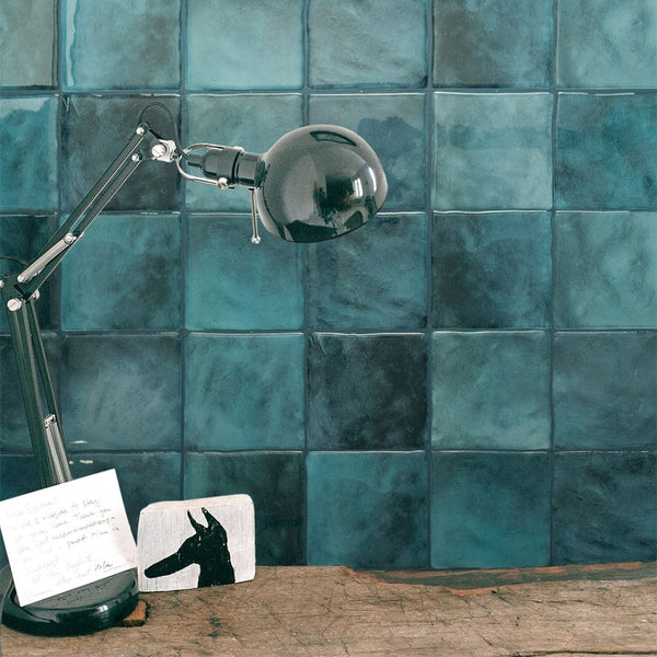 Turquoise SelfAdhesive Wall Tiles Zellige Costa Vinyl Home