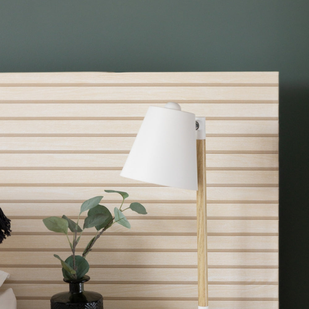 Wooden slats adhesive vinyl headboard