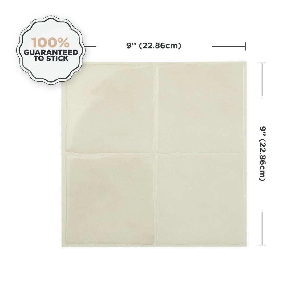 Beige stick on tiles measurements