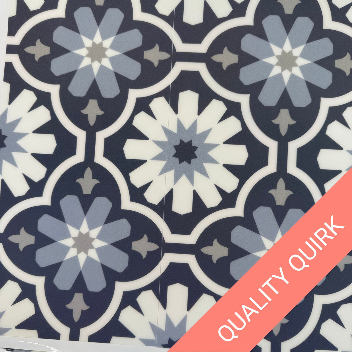 Quality Quirk - Score Lines - Lisbon Night | Quick Fix Floor & Wall Tiles - 30cm (W) x 30.cm (H) x 0.8mm (T)