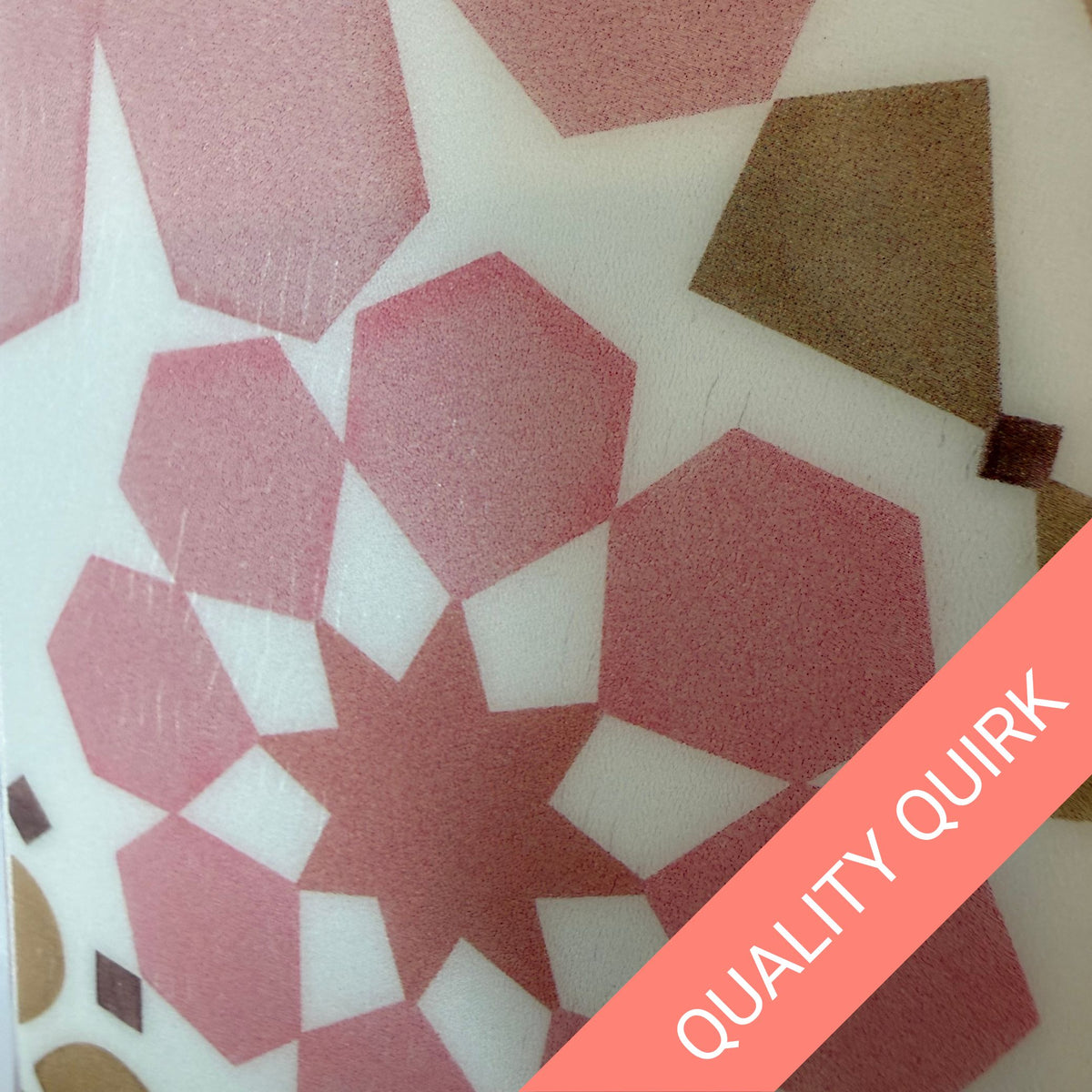 Quality Quirk - Print Marks | Marrakesh Blush | Quick Fix Floor & Wall Tiles - 30cm (W) x 30.cm (H) x 0.8mm (T)