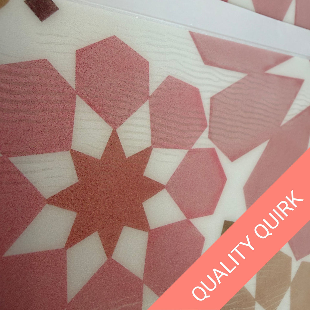 Quality Quirk - Print Marks | Marrakesh Blush | Quick Fix Floor & Wall Tiles - 30cm (W) x 30.cm (H) x 0.8mm (T)
