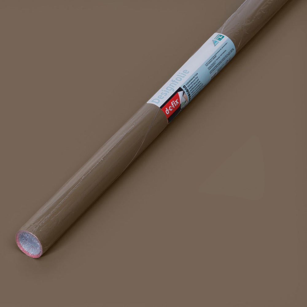 teak brown matte adhesive vinyl d-c-fix roll