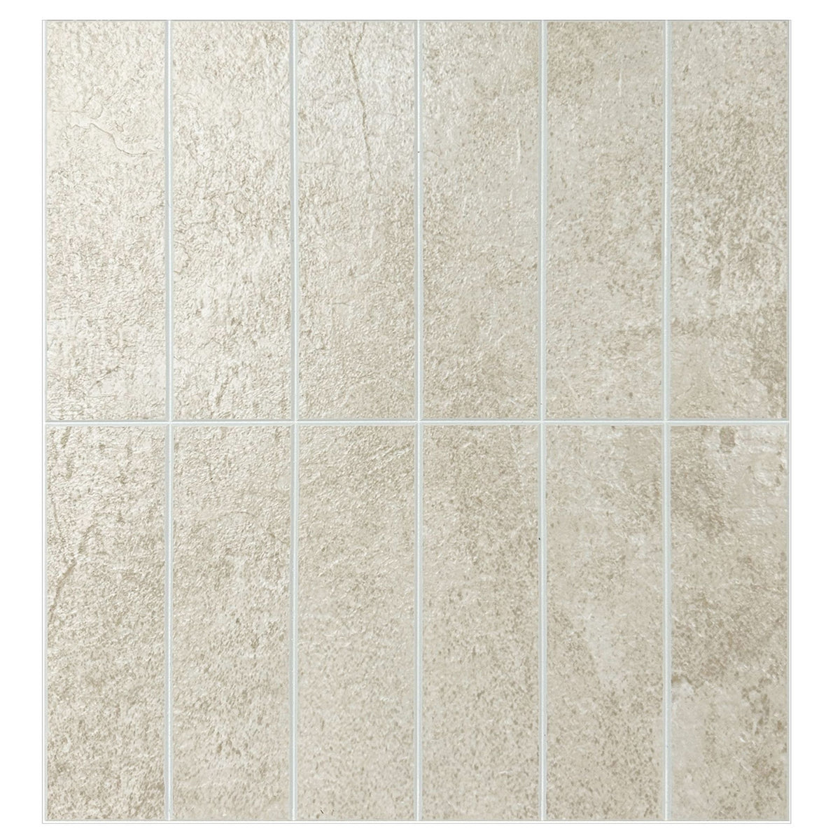 stacked beige subway tiles