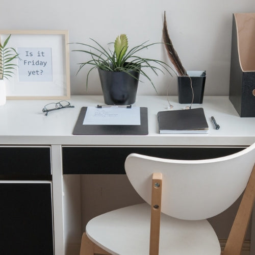 Black Leather - 45cm x 2m - Vinyl Home®