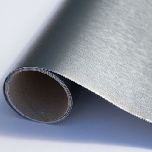 Metallic Steel Grey | Adhesive Vinyl - 67.5cm x 1.5m