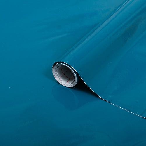 Sample Petrol Blue Glossy | Adhesive Vinyl