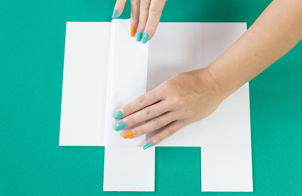 Step 5 peel off the backing paper