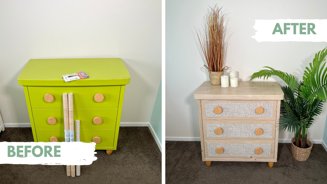 before and after drawers adhesive vinyl jura pine