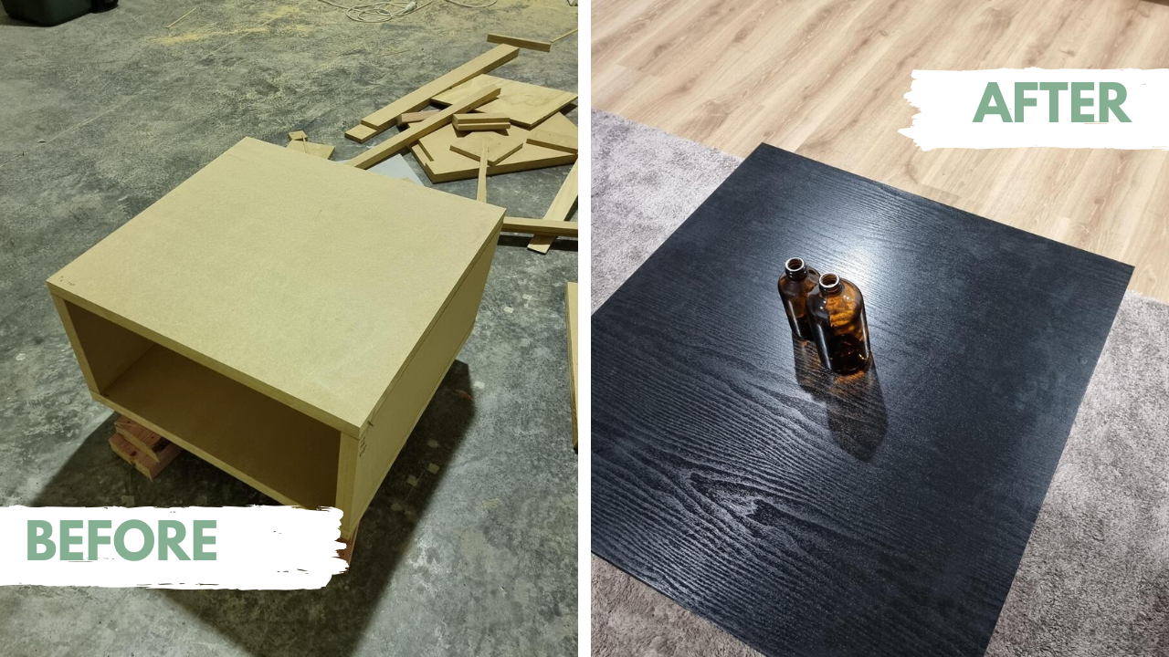 before and after table adhesive vinyl blackwood