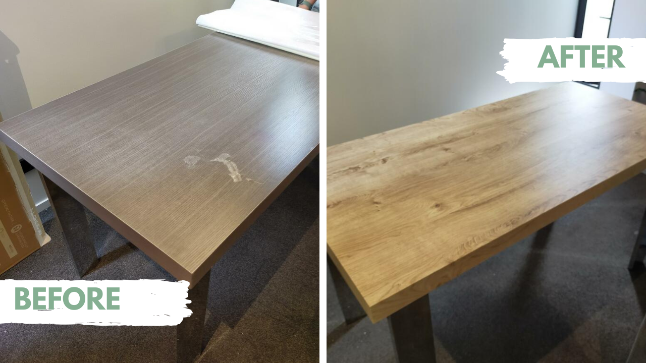 before and after table adhesive vinyl ribbeck oak