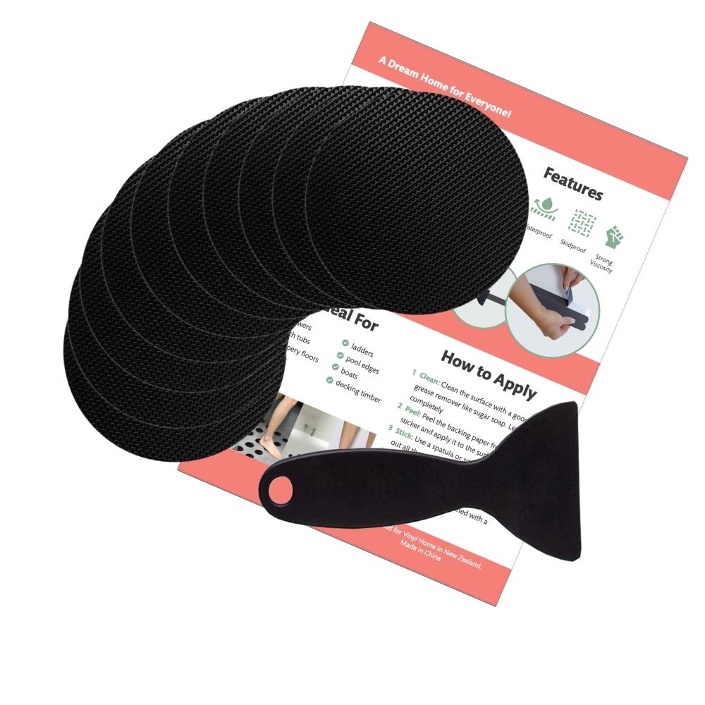 10-pack of black anti-slip grip dots from Vinyl Home