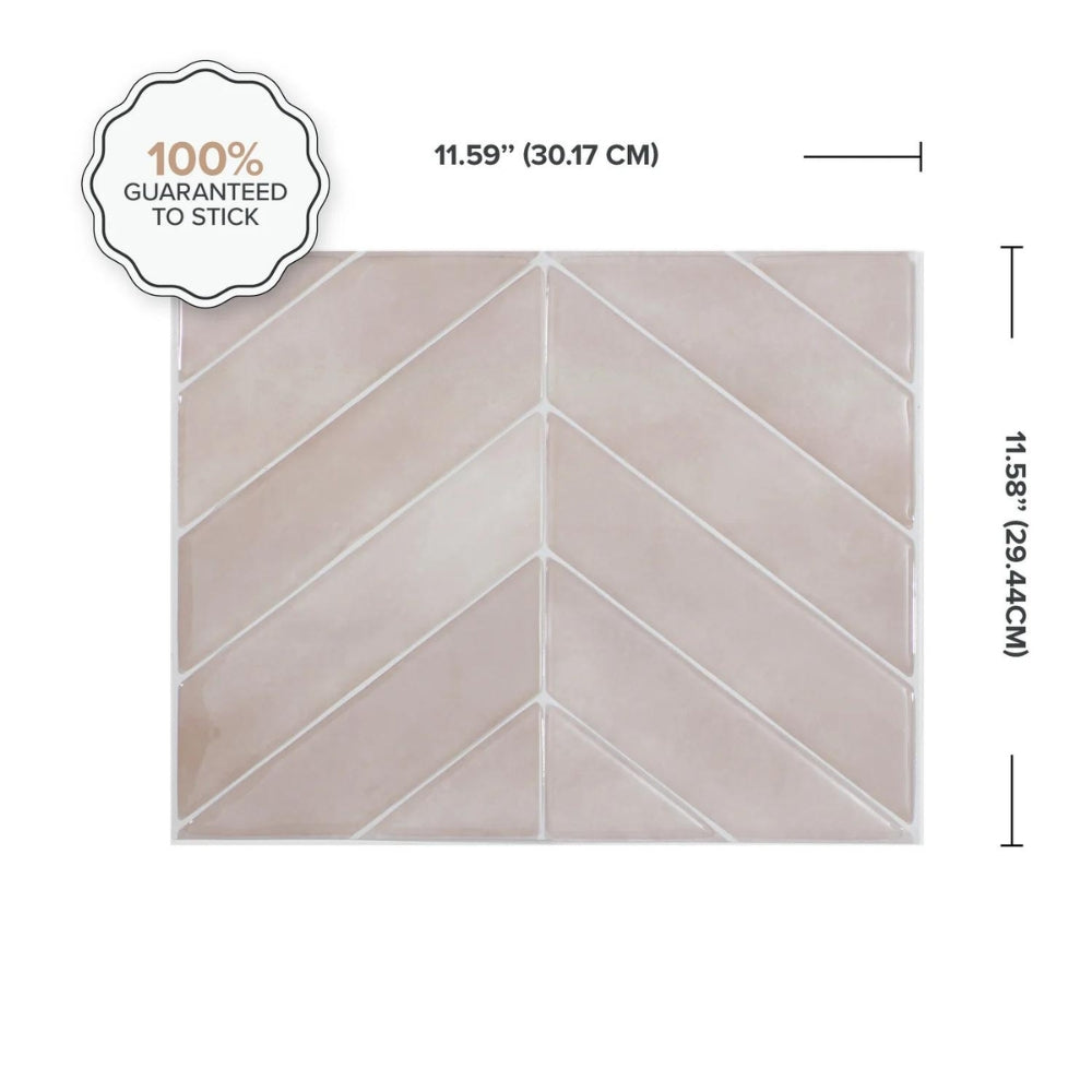 Chevron Viby Pink | Self-adhesive 3D Tiles