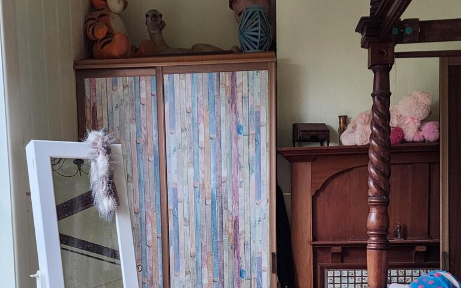 customer photo adhesive vinyl cabinet rio