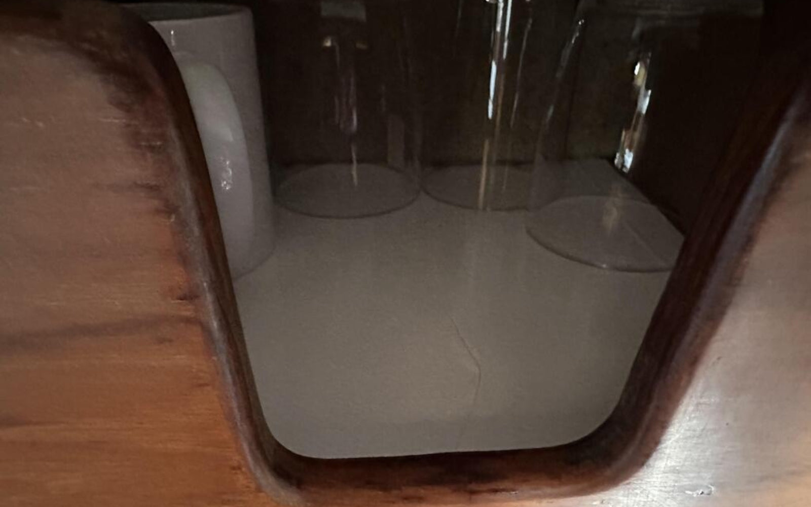 vinyl wrapped shelf