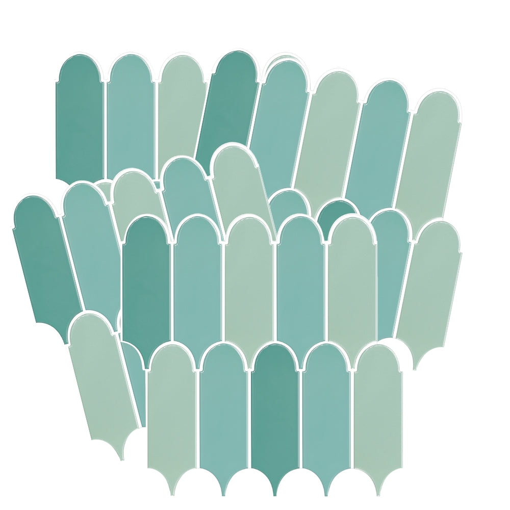 green feather tiles 4-pack