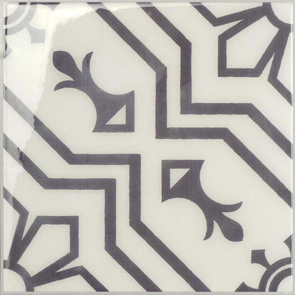 Grey and white vintage self-adhesive 3D tiles 