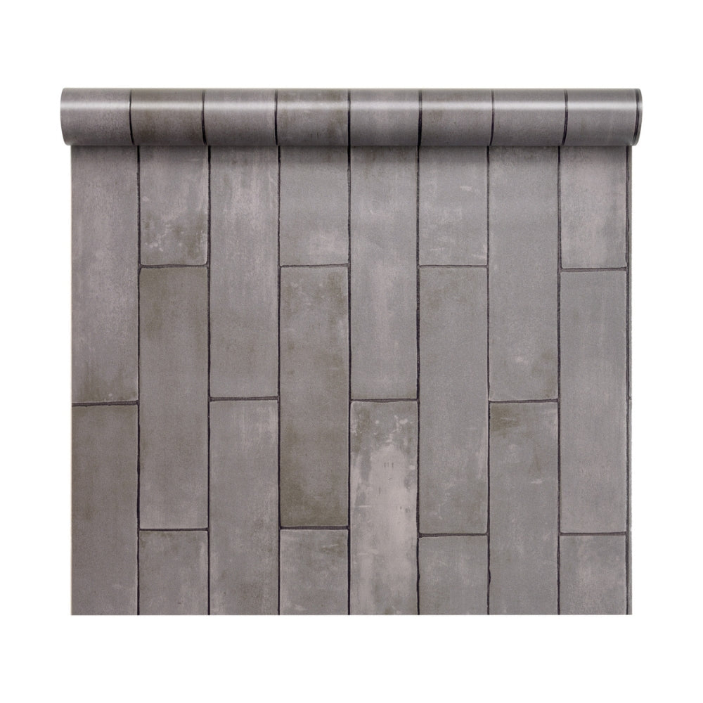 Grey slate brick asmant vinyl wallpaper roll direction