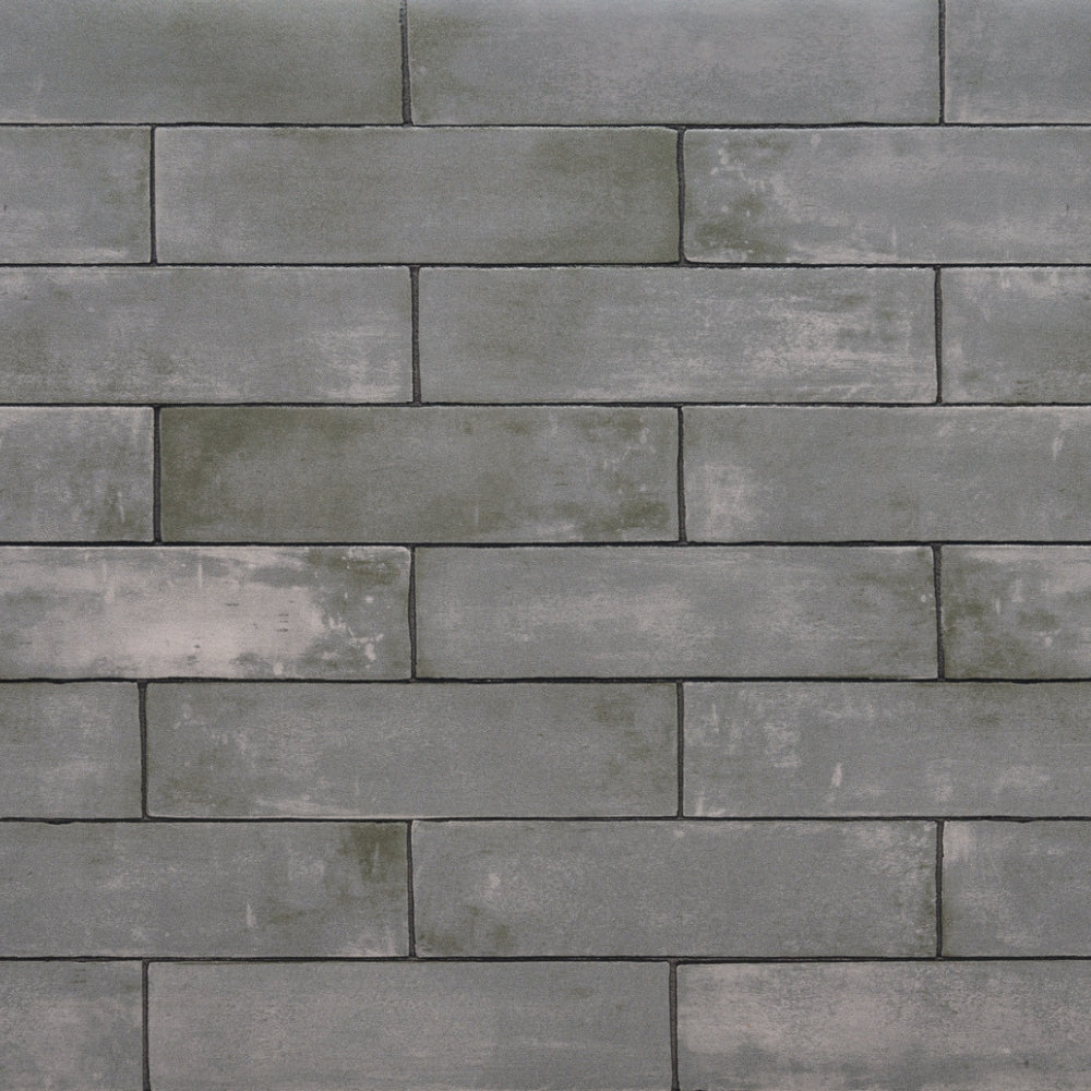 Grey slate brick asmant vinyl wallpaper