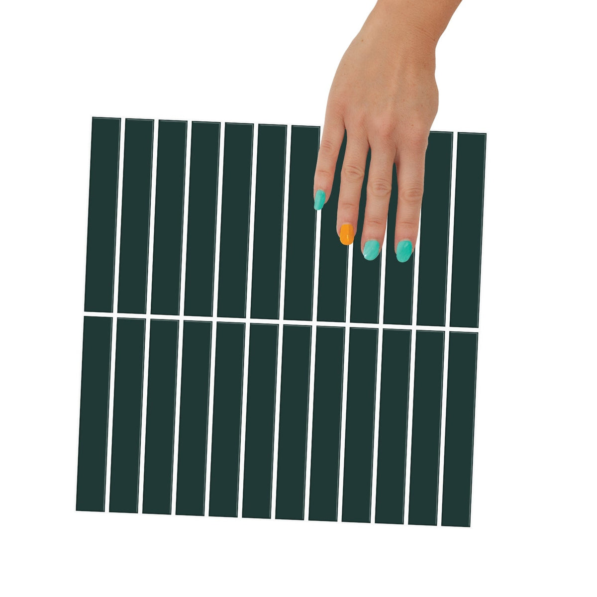 Dark green kit kat tiles
