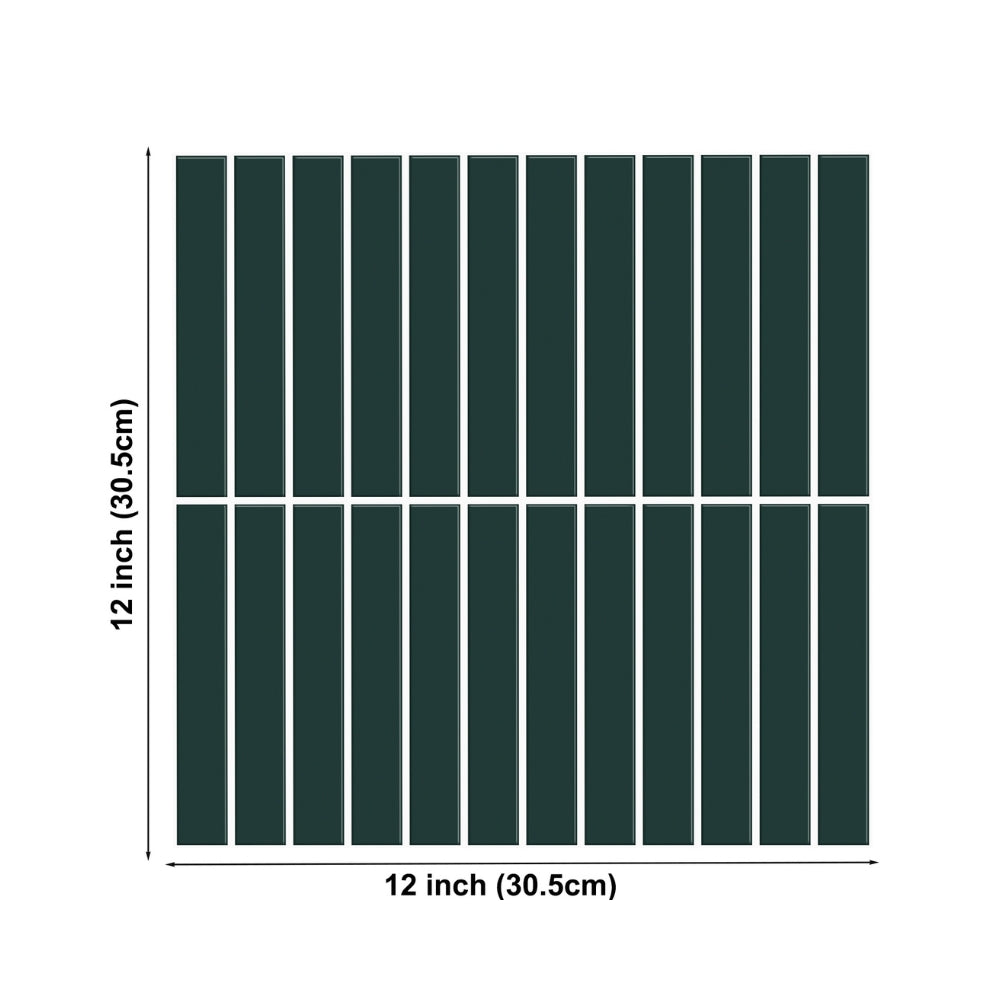 Grid of dark green panels with dimensions labeled on a white background