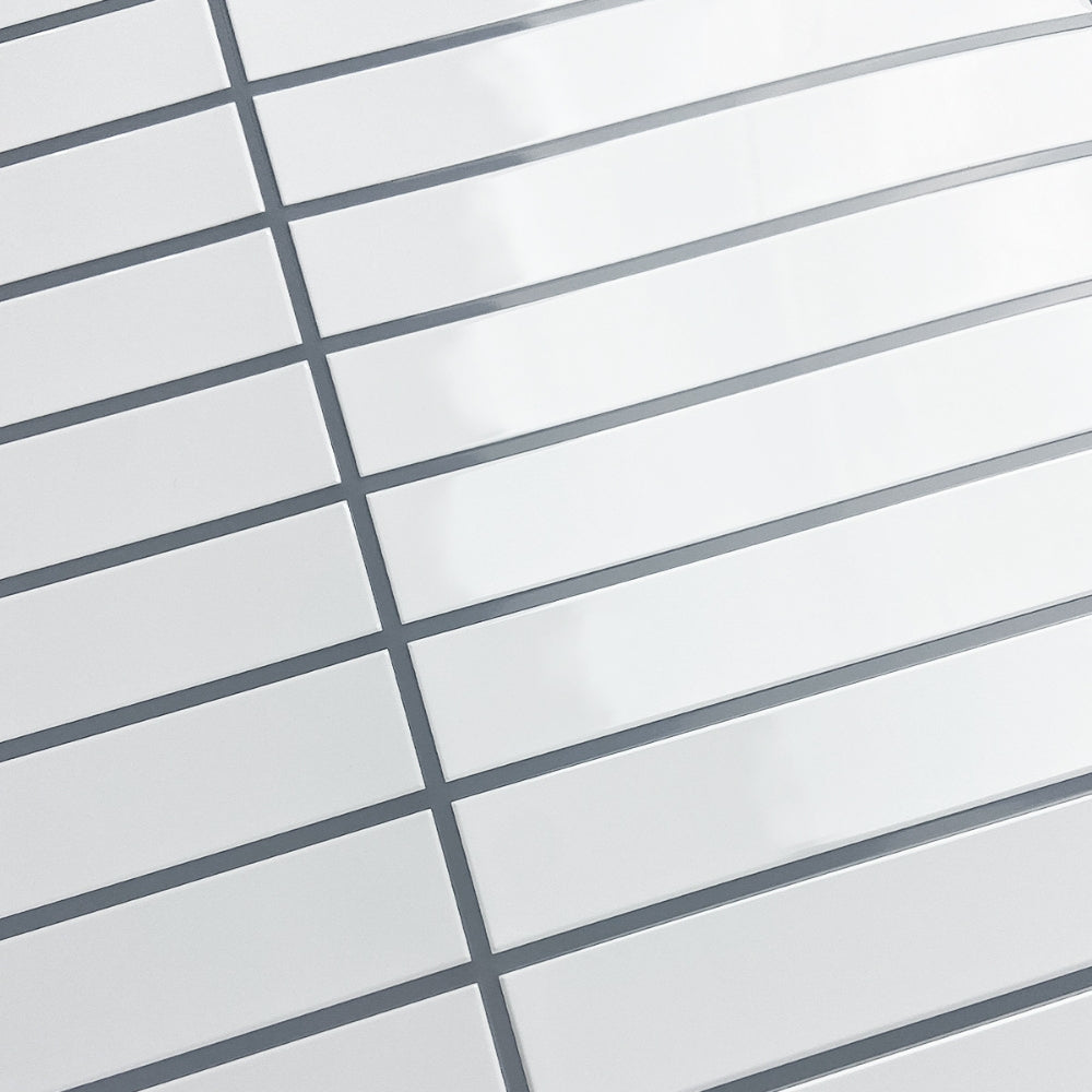 kit kat tiles white with grey grout 