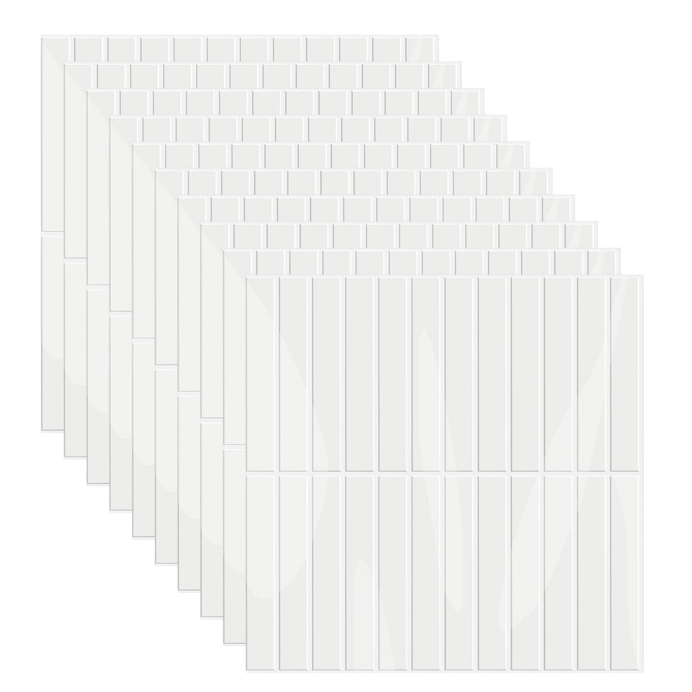 White kit kat tiles with white grout 10-pack