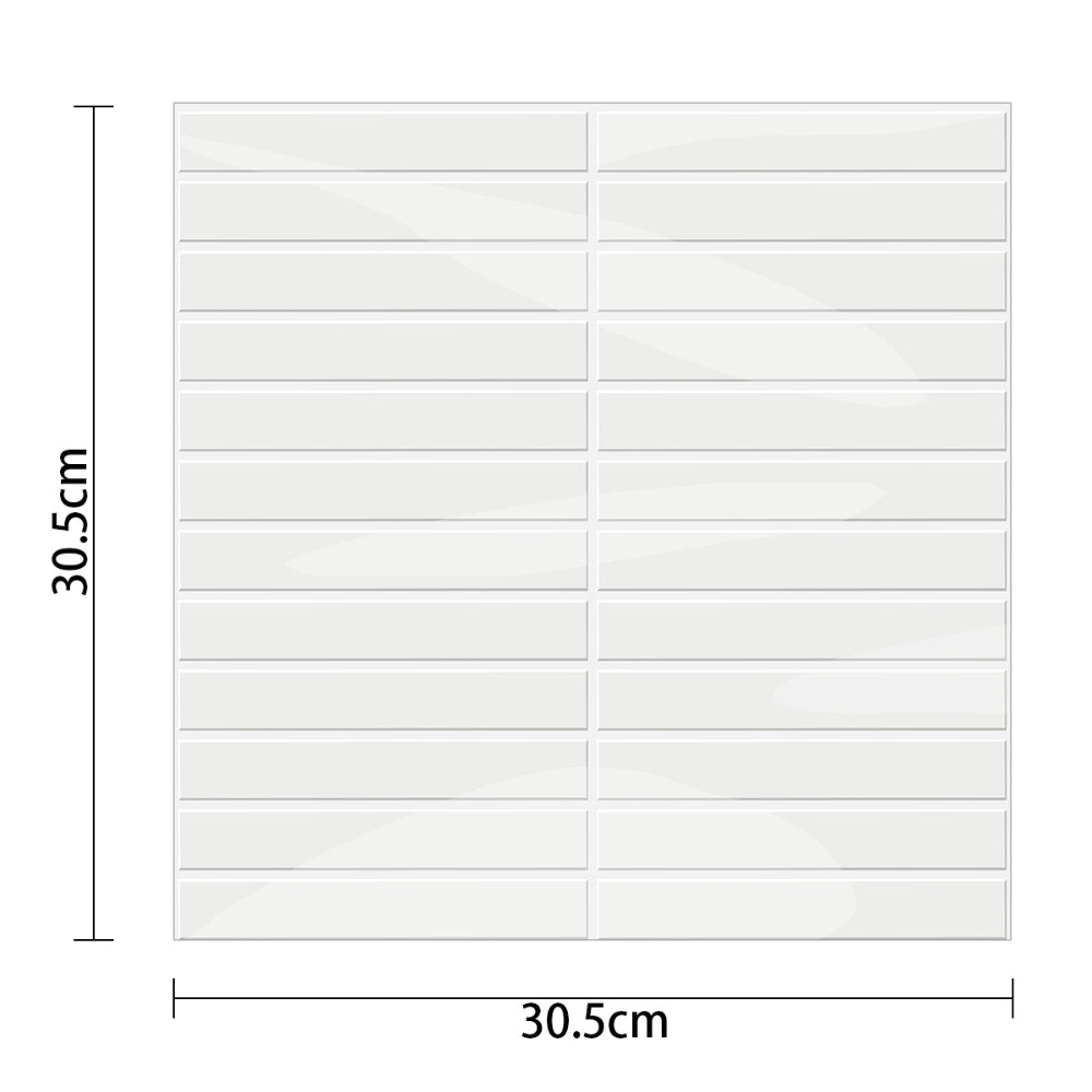 white kit kat tiles with white grout dimensions