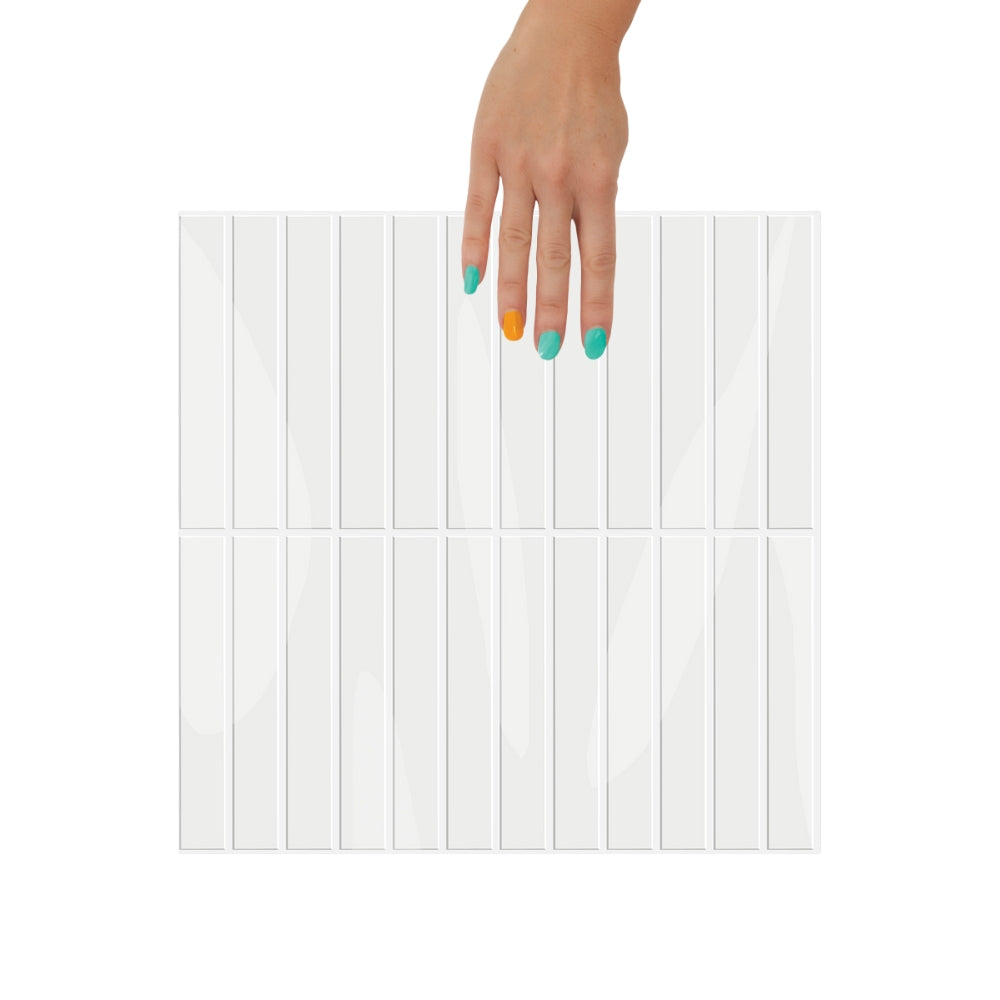 White kit kat tiles in a bathroom