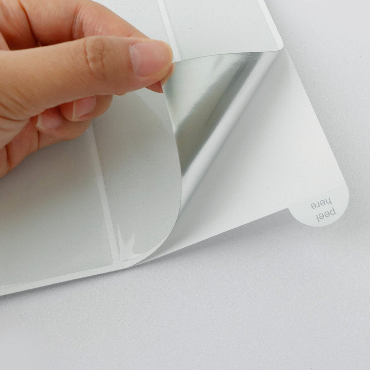 easy to peel stacked subway tiles in off white colour