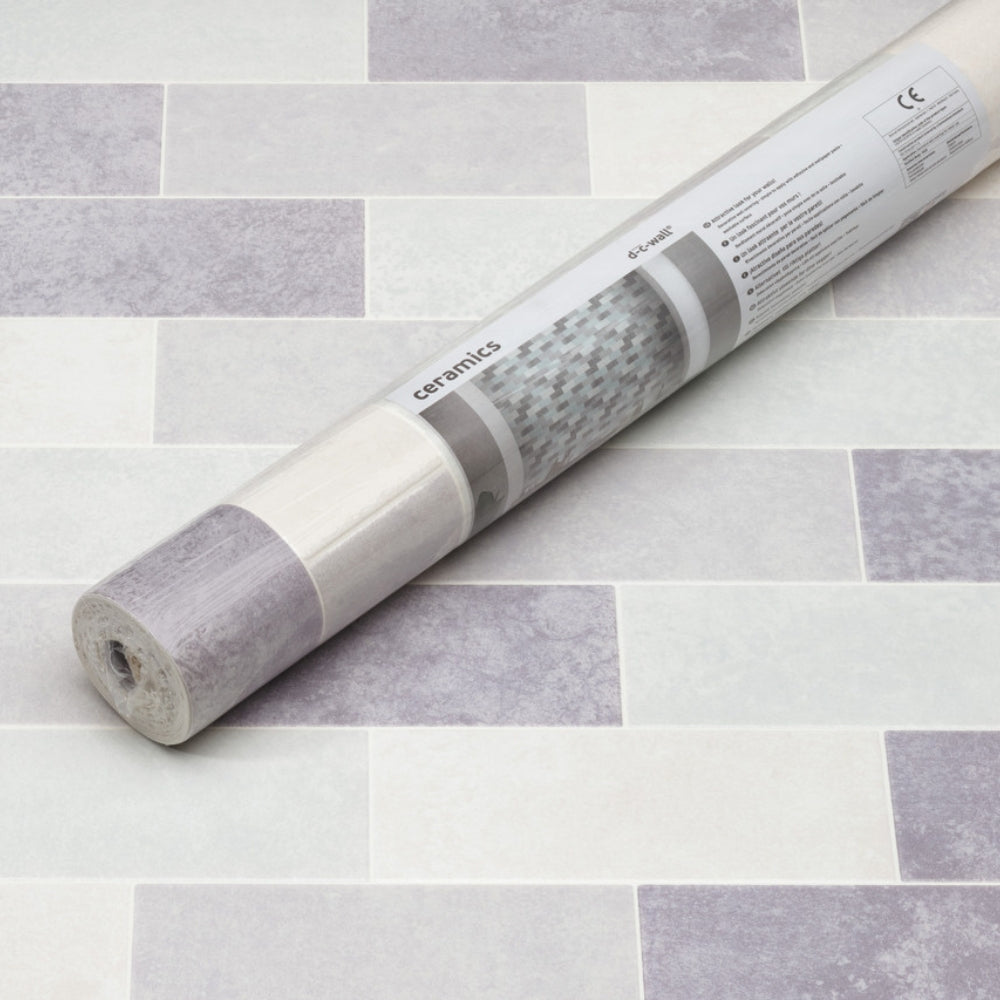 Pastel tiles vinyl wallpaper packaging