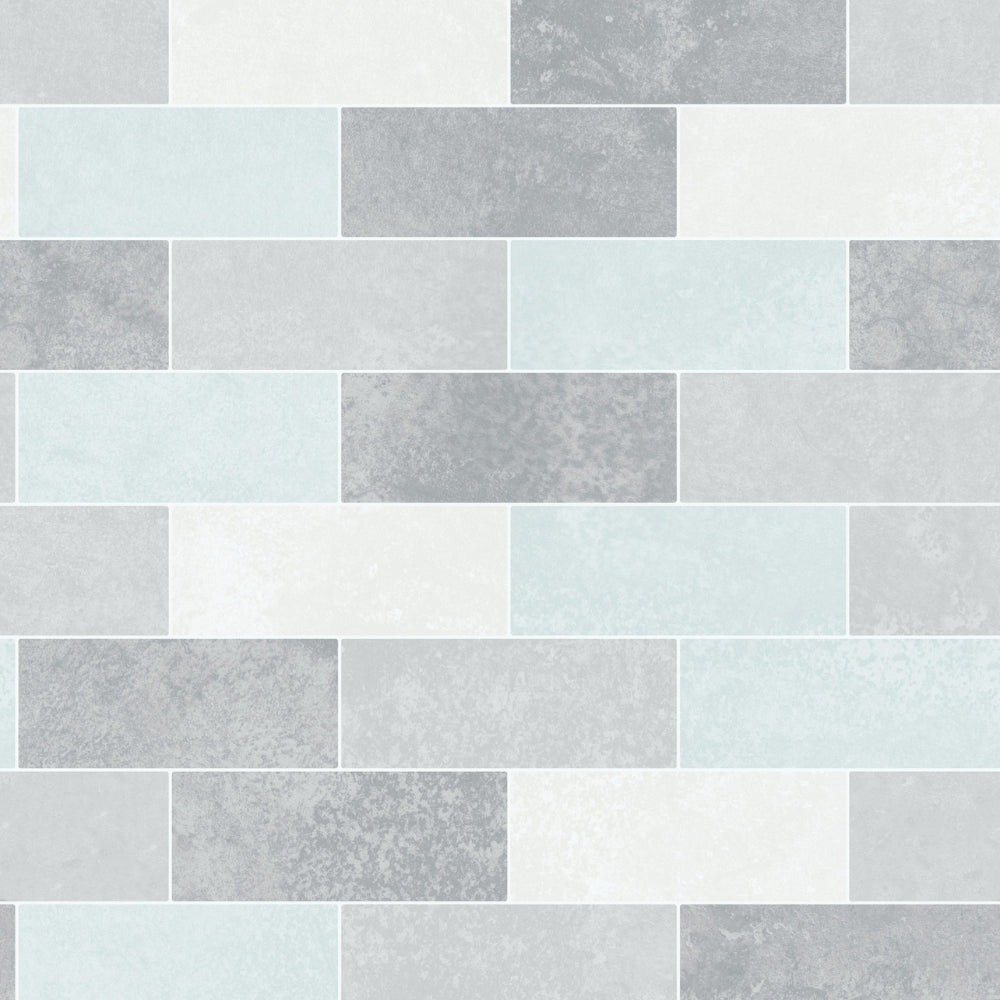 Pastel tiles vinyl wallpaper