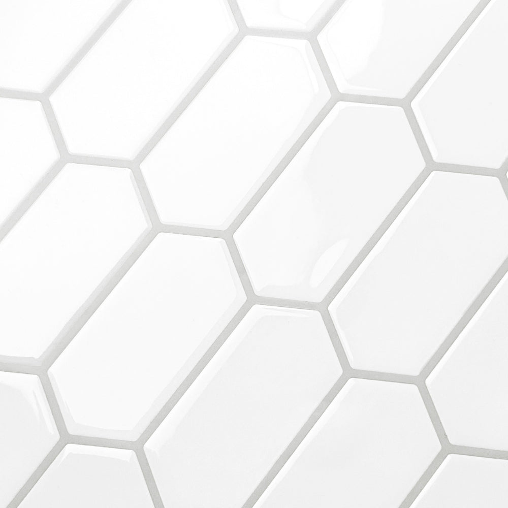 Hexagonal tile pattern on a white background