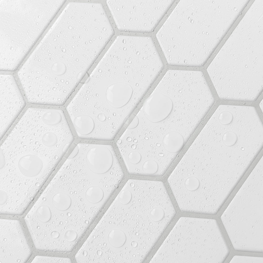 Hexagonal tile pattern on a white background