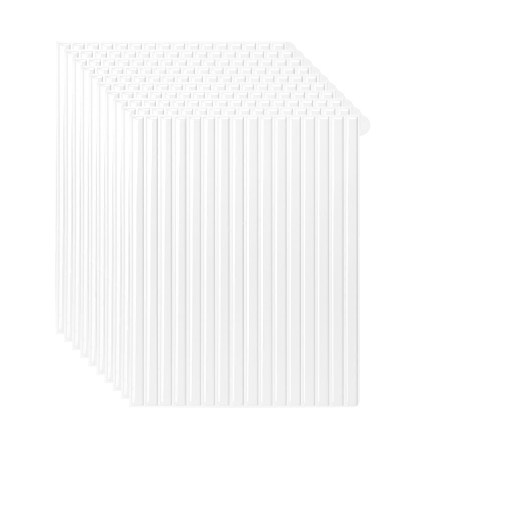 White reeded tiles