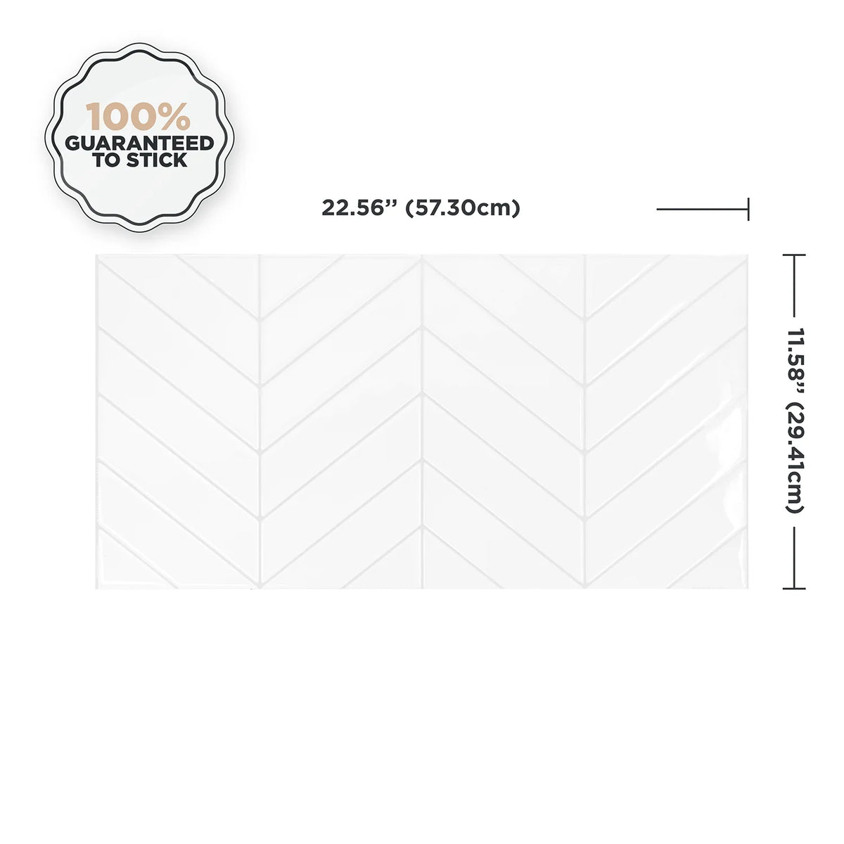 Block Chevron White dimensions