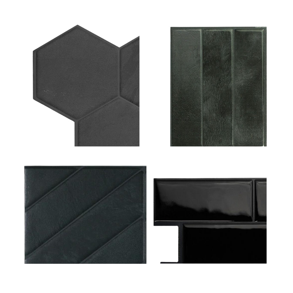 Sample pack black wall tiles