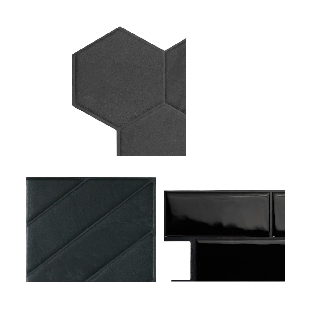 Sample pack black wall tiles