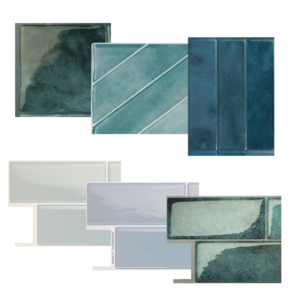 Sample pack blue wall tiles