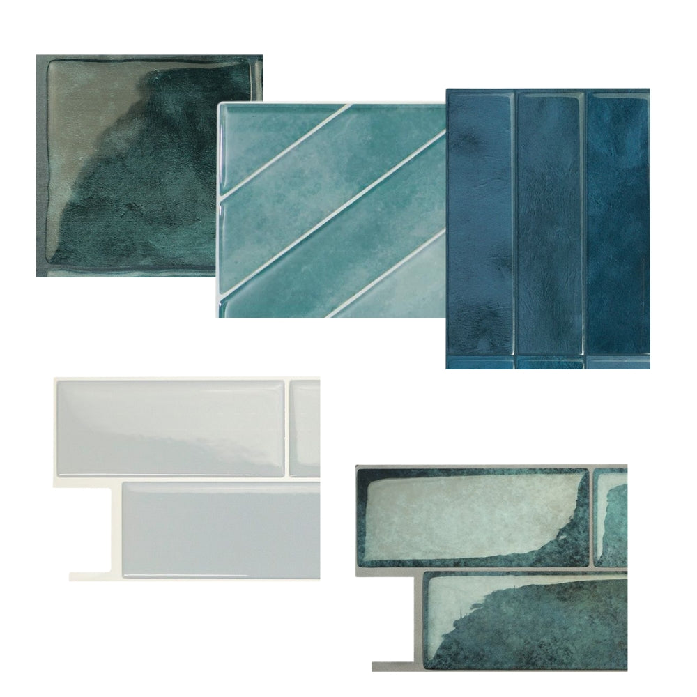 Sample pack blue wall tiles