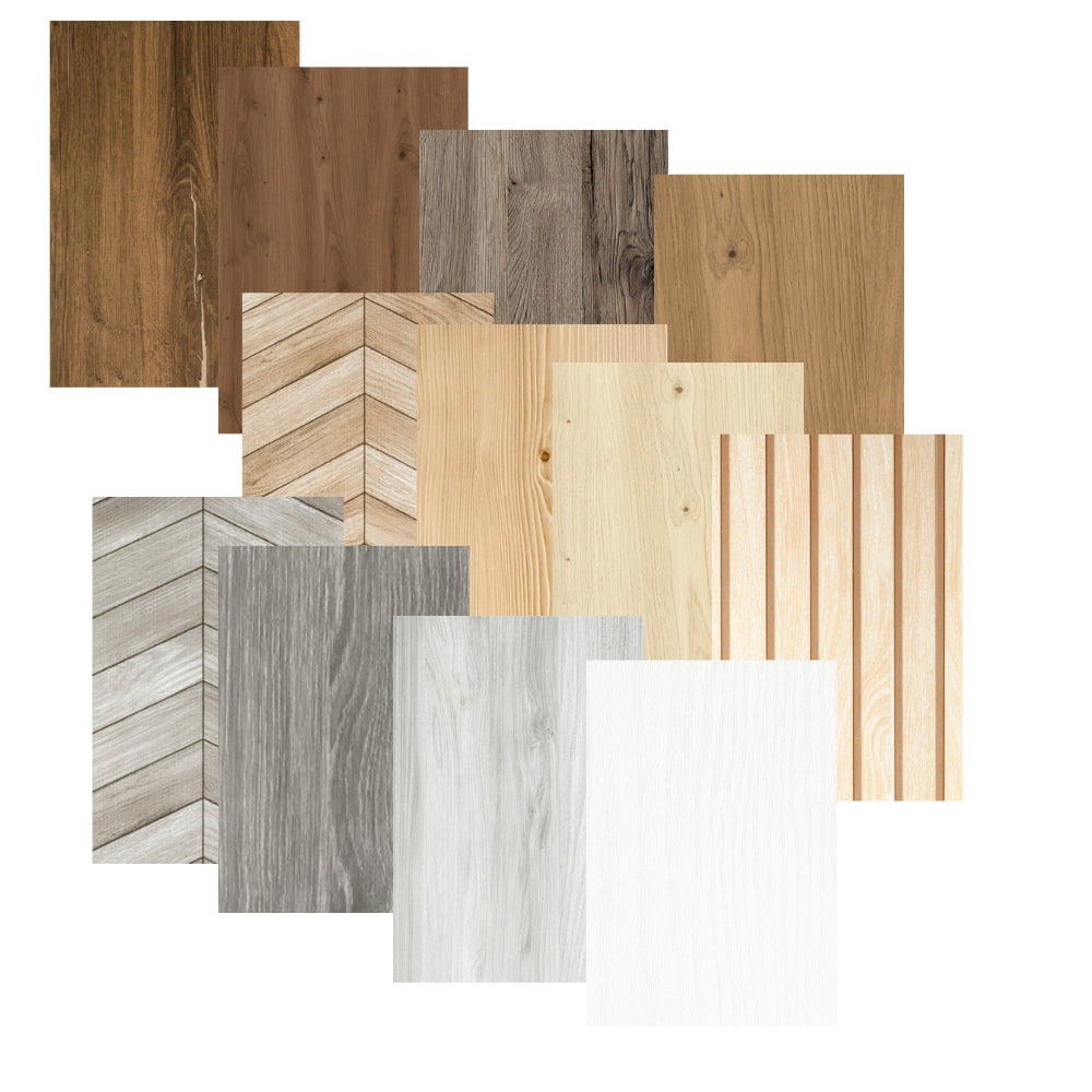 Sample pack wood grain adhesive vinyl