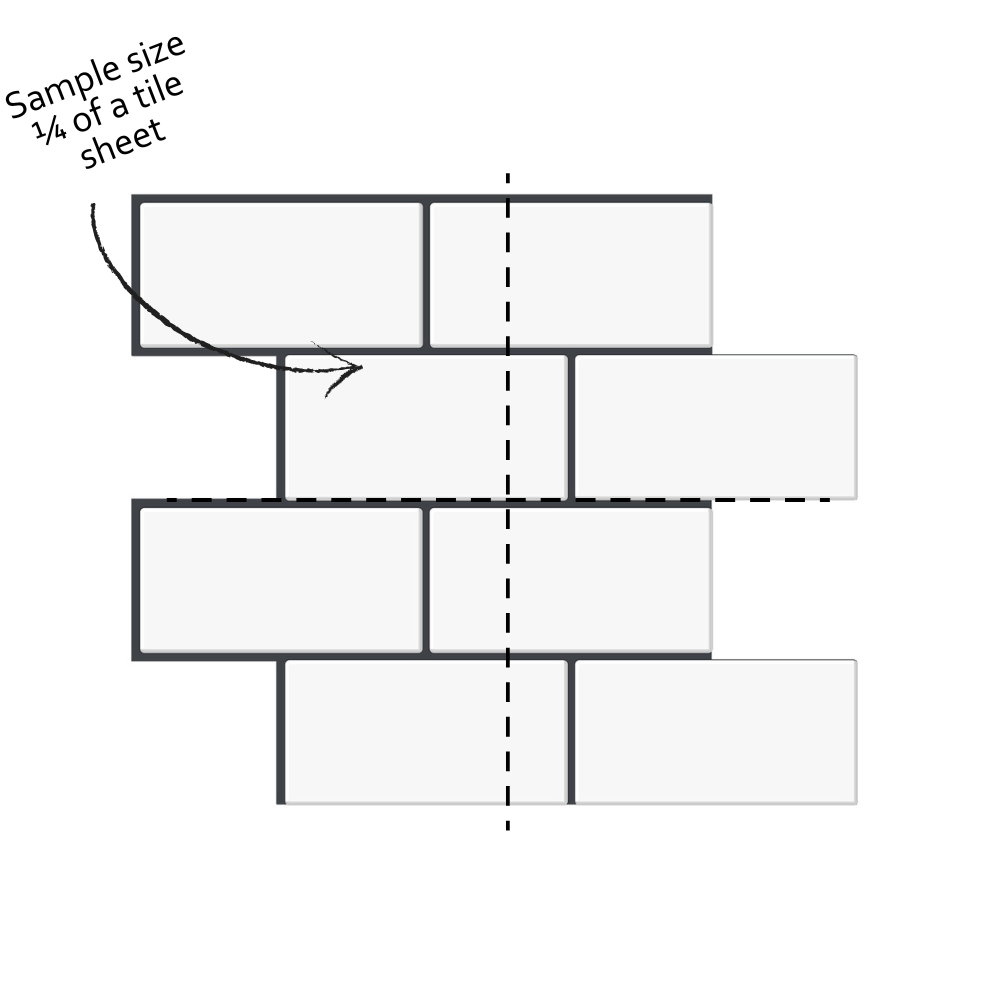Diagram showing a sample size of a title sheet, with text indicating it is one-fourth the size.