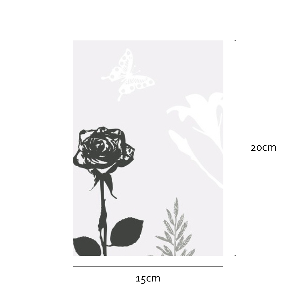 Sample size of Blossom static cling window film