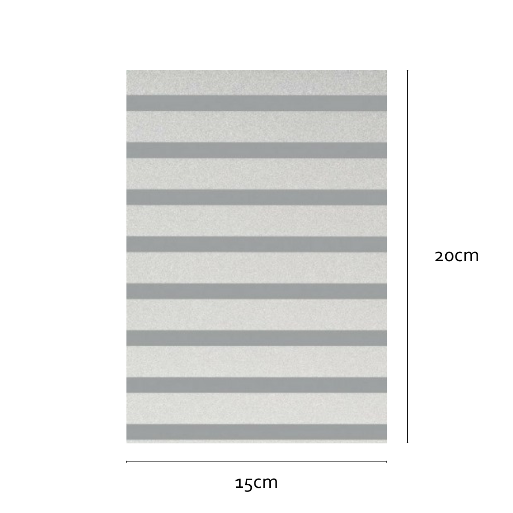 Sample size clarity static cling window film stripes