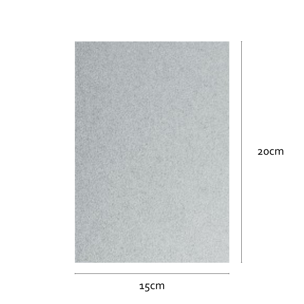 Sample size of Milky static cling window film