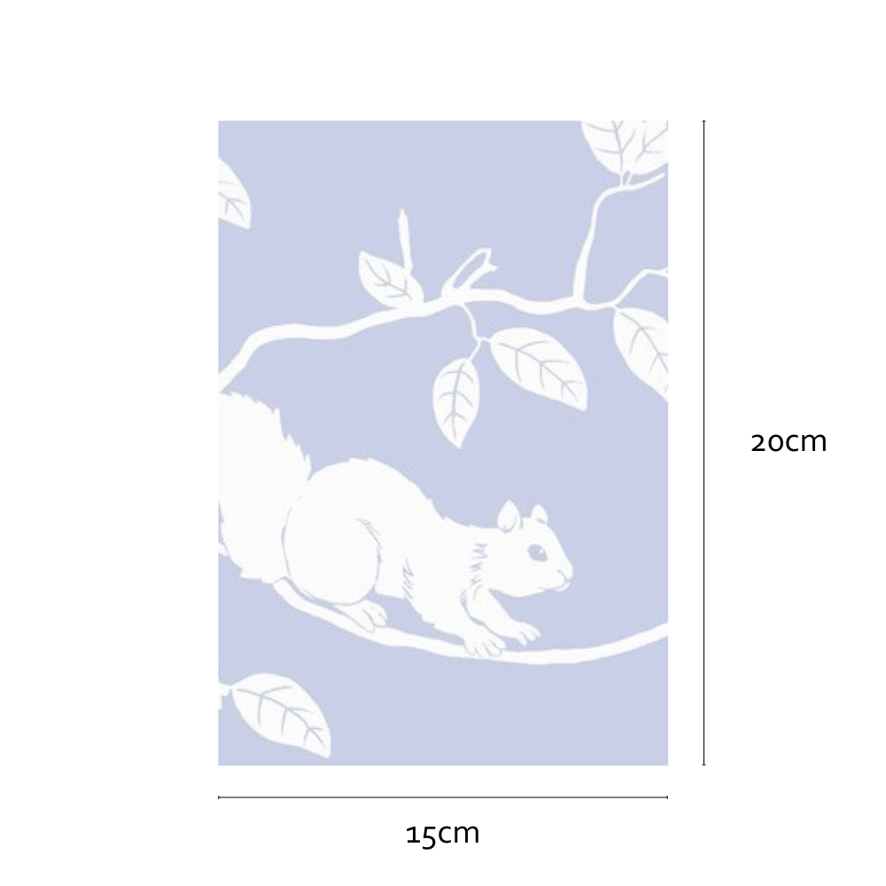 Sample size of Pineview static cling window film
